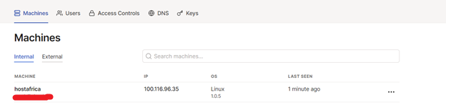 dashboard newly added machine