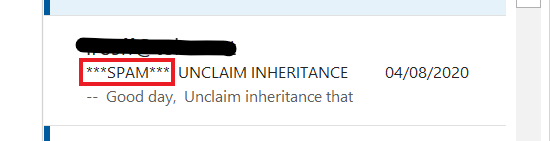 Spam will now be labeled in your inbox.