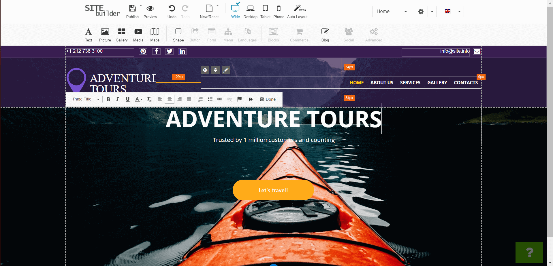 Try HOSTAFRICA's Interactive Site Builder Demo