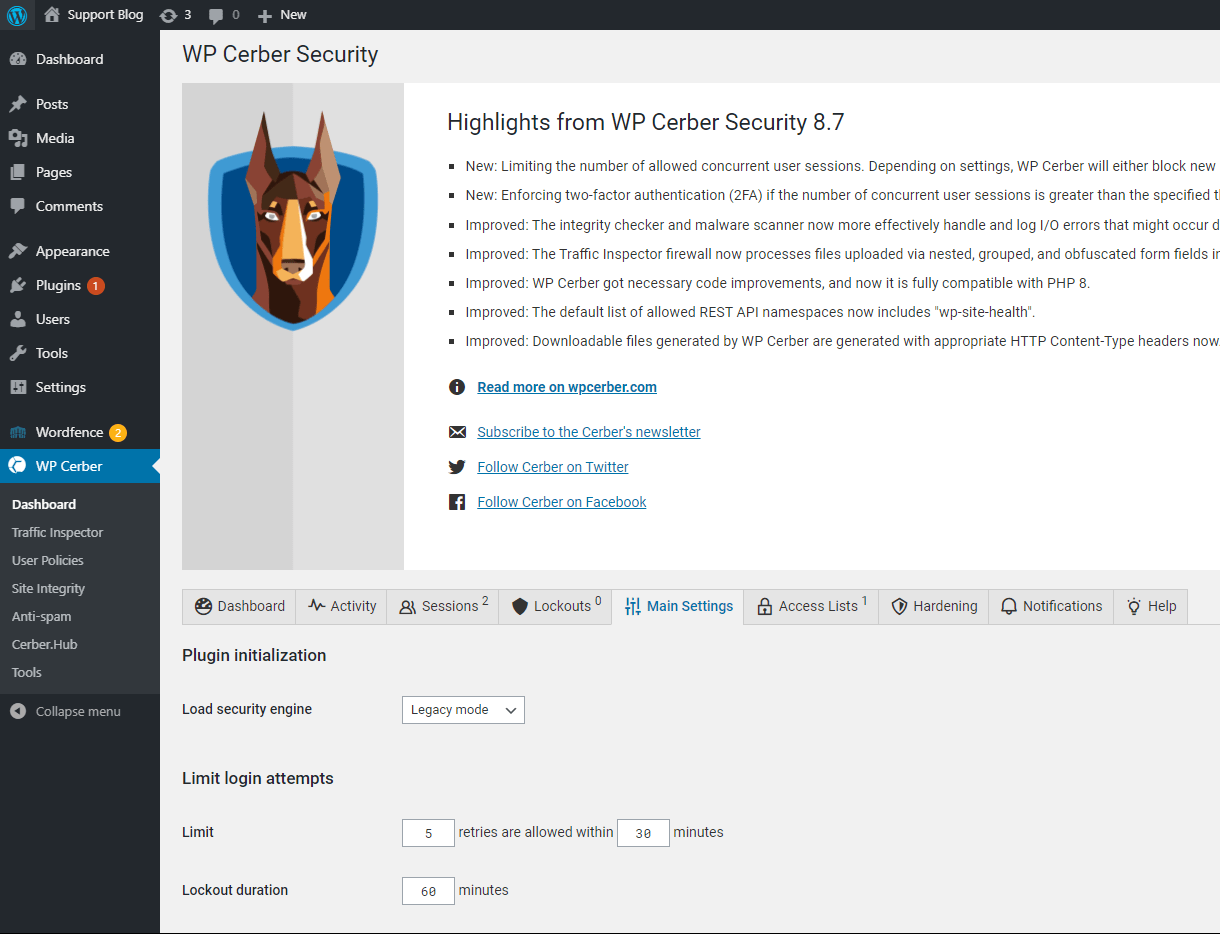 Then select Main Settings tab.