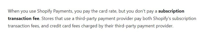 Shopify payment fees