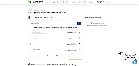 The system will now check the status of the domain. If the domain is available for transfer, you should see it in the results as “Taken”, along with a “TRANSFER DOMAIN” button. See below: